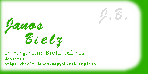 janos bielz business card